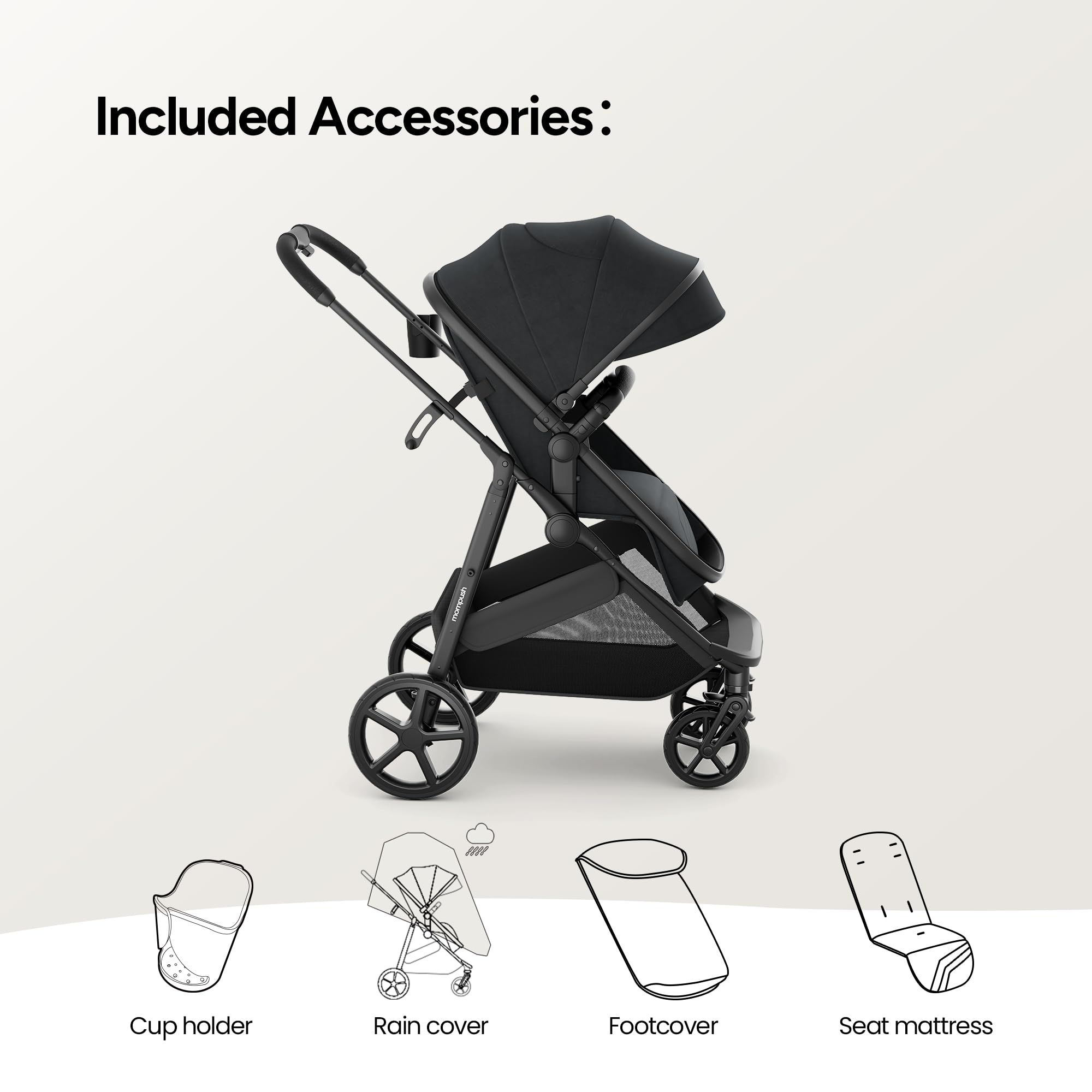 Amazon.co.jp: Mompush Wiz AB型 コンバーチブルベビーカー【両対面式